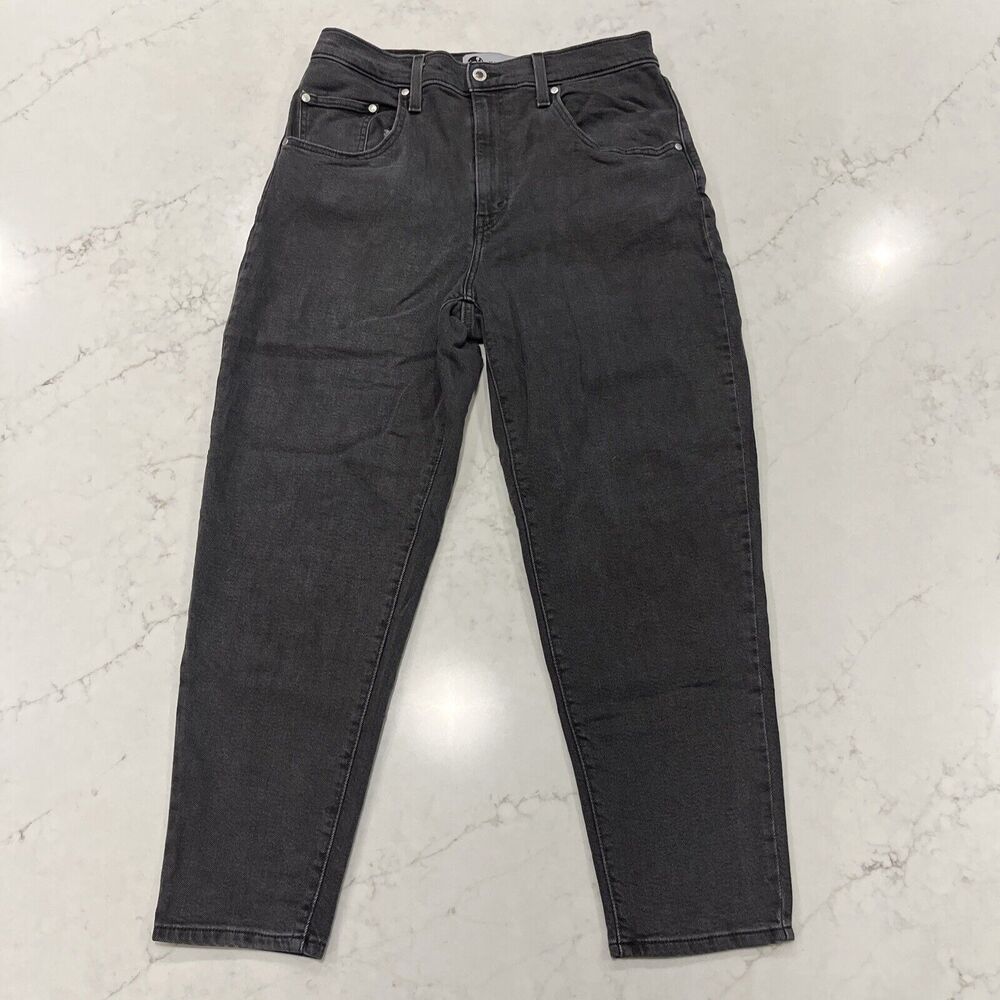 Levis Silvertab Jeans Womens Size‎ 31x27 Gray Denim Relaxed Fit High Waisted Mom